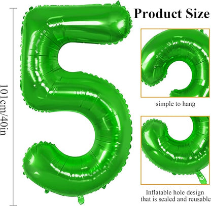 Number 5 Balloons for 5th Birthday Party Decorations, 0-100 Large No.5 Balloons - Image 2