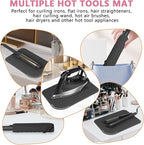 Larger Size Silicone Heat Resistant Mat for Curling Irons, Flat Irons, Hair Straightener and Other Hair Styling Tools, Portable Hot Tools Pad Cover for Travel Vanity Salon(12.0" x 9.0")