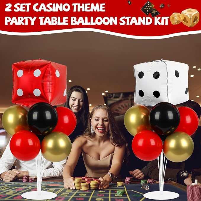 Naozinebi Casino Party Balloons Stand Kit 2 Sets - Image 5