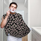 Beard Trimming Hair Catcher, Rose Gold Black Cheetah Skin Wild Animal Leopard Print Shave Bib, Non-Stick Bib Apron Waterproof, Shaving Tool for Men for Husband Father’s Day