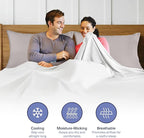 Kickoff Viscose Bamboo Pillowcase, Queen, Set of 2, 100% Organic Hidden Zippered Viscose Bamboo Pillow Case Queen Size, Cooling Pillow Cover for Hot Sleepers (20"x30", Dove Grey)