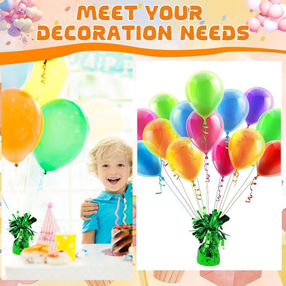 8 Pcs Green Metallic Balloon Weights Holder Anchors Balloon Holder Weights - Image 6