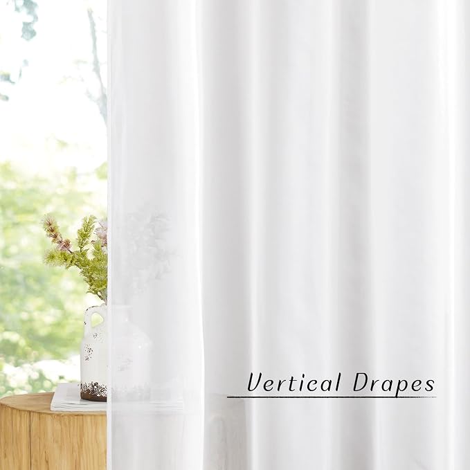 NICETOWN Airy Sheer Window Curtains 54 inch Length - Image 3