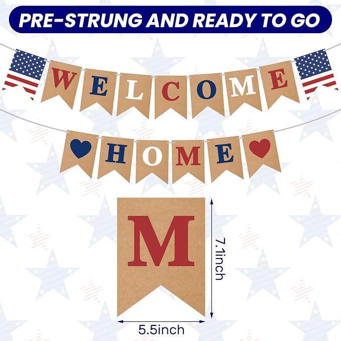 Welcome Home Decorations, Pre-Strung Welcome Home Banner & Balloons Kit - Image 6