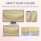DOORES Invisible Clip in Hair Extensions 14 inch 110g 7pcs, Real Human Hair Invisi Edge Clip in Extensions, Virgin PU Clipins Straight Thickening, 16/22 Light Blonde Highlighted Golden Blonde