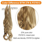 Chicmoi Blonde Ponytail Extainson 32 Inch Flexible Wrap Around Ponytail Hair Extension Long Wavy Pony Tails hair Extension Synthetic Hairpieces For Women and Girls
