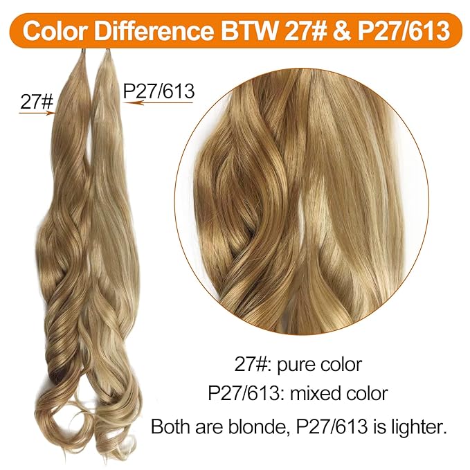 Chicmoi Blonde Ponytail Extainson 32 Inch Flexible Wrap Around Ponytail Hair Extension Long Wavy Pony Tails hair Extension Synthetic Hairpieces For Women and Girls