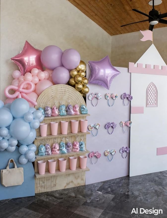 Princess Balloon Garland Arch Kit, Crown Star Foil, - Image 7
