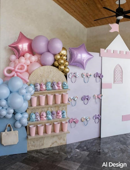 Princess Balloon Garland Arch Kit, Crown Star Foil, - Image 7