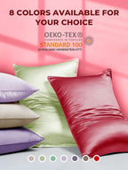 Mulberry Silk Pillowcase for Hair and Skin, SGMSILK 22 Momme Natural Silk Pillow Cases with Zipper, 6A Soft and Smooth Single Sided Pure Silk Pillow Cover (Red, Queen 20"x30")
