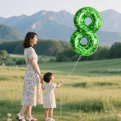 Green Number Balloons, Gaint Green Pixel Number 2 Balloon 40 Inch Dark green 2 - Image 5