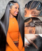 30 Inch 13x6 Lace Front Wigs Human Hair Full Real Virgin Hair 3X Longer Life Straight Wigs Human Hair 200% Density Soft Silky Smooth HD Lace Frontal Wig Tangle-Free Natural Black