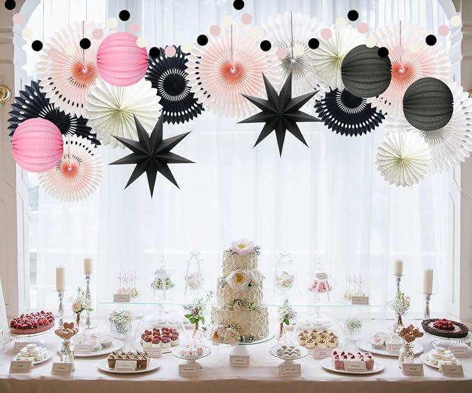 10 Pcs Party Decoration Set, Honeycomb Balls and Star Lanterns - Image 5