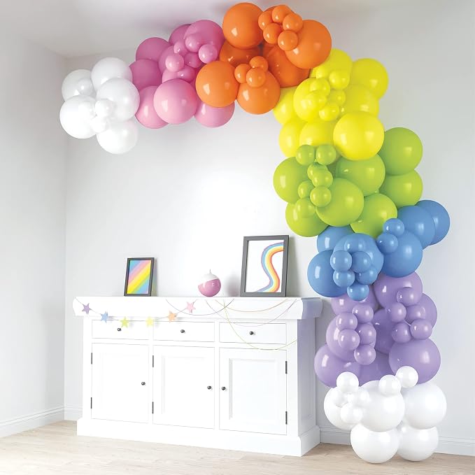 HOUSE OF PARTY Pastel Rainbow Balloons-140 Pcs, Pastel Color Balloons | Pastel - Image 3