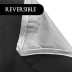 Betty Dain Reversi Reversible Coloring/Styling Cape, Two-Sided Cape, Black Side Has Chemical Proof Finish for Processing, Snap Closure at Neck, 50 x 60 Inches, Silver/Black