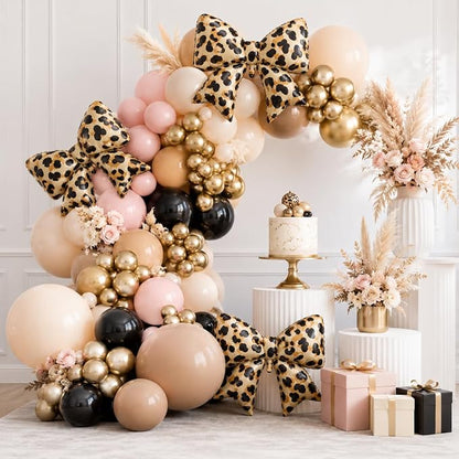 Cheetah Print Bow Balloons 3pcs, Cheetah Leopard Print Birthday Party - Image 8