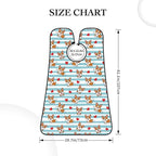 Strong Suction Cup Beard Grooming Bib, Non-Stick Hair Catcher, Waterproof, for Shaving, Cute Cartoon Lovely Corgi Dogs and Hearts
