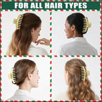 TOCESS Hair Claw Clips for Women - 8PK Large Neutral Matte Jumbo Hair Clips for Thick, Thin, Long, Short, Curly Hair Girls, Big Jaw Clip Set for Daily Use (Lemon Yellow)