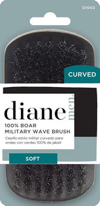 Diane Curved, Boar Military Brush D1002, Soft Bristles (Pack of 2)