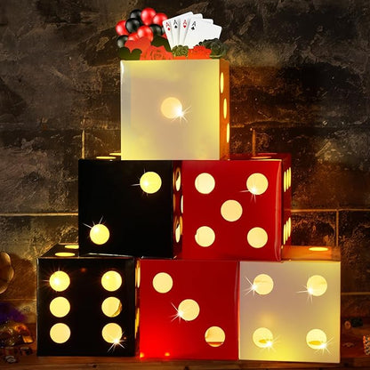 Motipuns 6 Pcs Lighted Dice Party Boxes by Motipuns