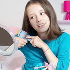 Toddler Detangler and Massage Brush - Mini Air Cushion Brush for Kids' Thin Hair - Blue