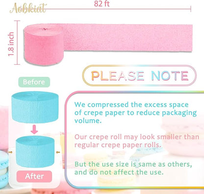 AOBKIAT Crepe Paper Streamers Party Decorations, 6 Rolls Pastel Streamers | - Image 5