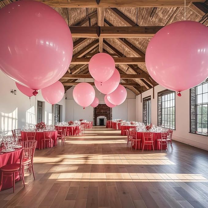 30 Pack Pink Balloons 36 Inch Pink Latex Party Large Balloon Bulk - Image 4