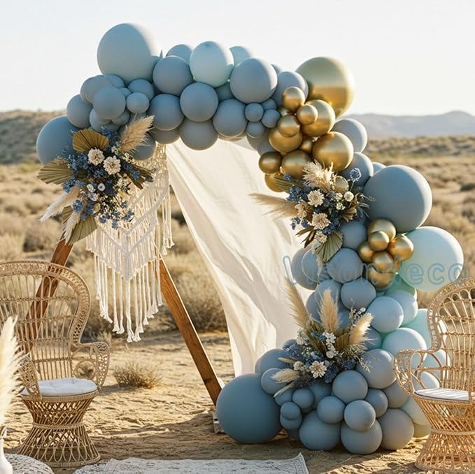 Dusty Blue Balloon Arch Kit - Image 3