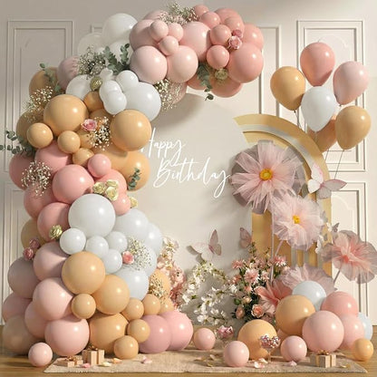 Light Pink White Nude Balloons 12INCH 5INCH Pale Pastle Pink White Balloon by Unknown