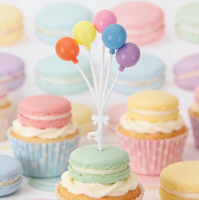 Miniature Dollhouse Balloon Decorations 8Pcs Round and Heart-Shaped Balloons - Image 3