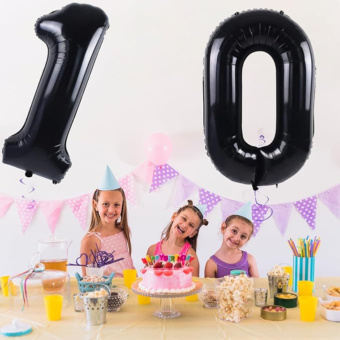 40 inch Number Balloon 0-9 Black Large Number 12 Balloons, Digital Balloons - Image 4