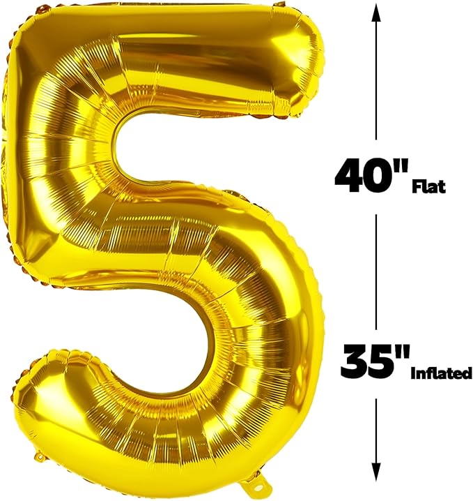 Gold 40 Inch Large Number 25 52 Birthday Balloon, 25 52 Birthday Decorations - Image 3