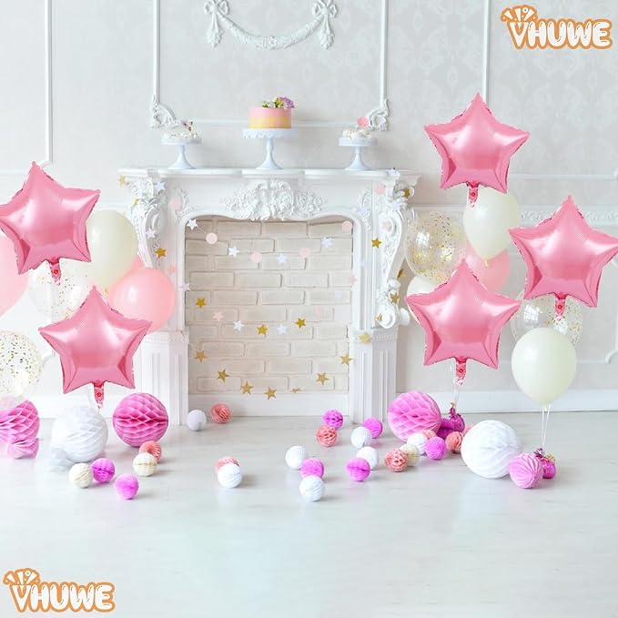 Pink Star Balloons 18 Inch - Image 6