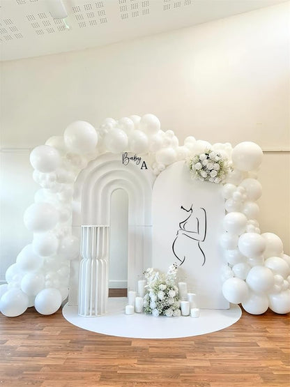 White Latex Balloons, Graduation, Baby Shower, Valentines, Wedding Party - Image 4