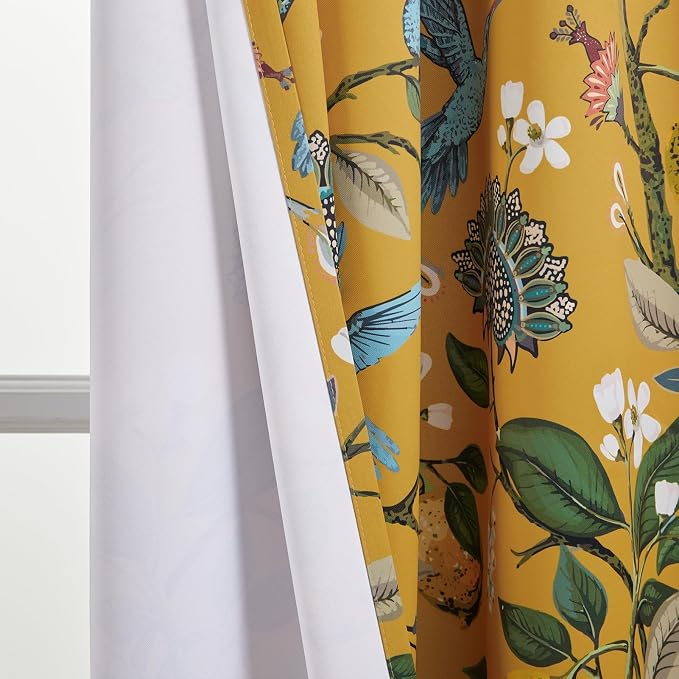 Topfinel Mustard Yellow Luxury Curtains 96 Inches Long - Image 9