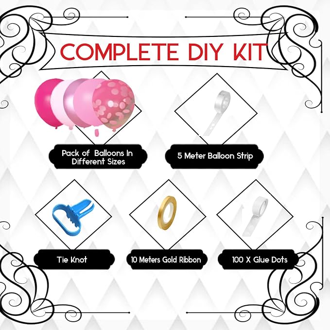 Archloon Pink Balloons Arch Kit, Princess Theme, Engagements, Baby Shower - Image 4