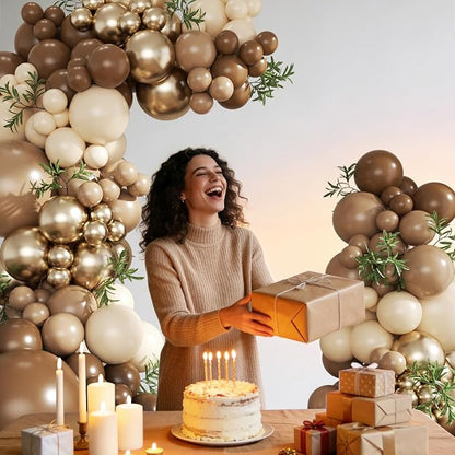 Brown Balloon Arch Kit for Bear Baby Shower Birthday Party Decorations | 124Pcs - Image 5