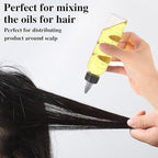 BESARME 2 Pack Applicator Bottles for Hair Oil - 4 Ounce Plastic Squeeze Bottles with Clear Graduated Scale