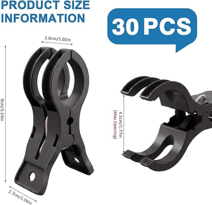 Putros 30 Pack Balloon Arch Clips 3.5 Inch Black Spring Clamps - Image 2