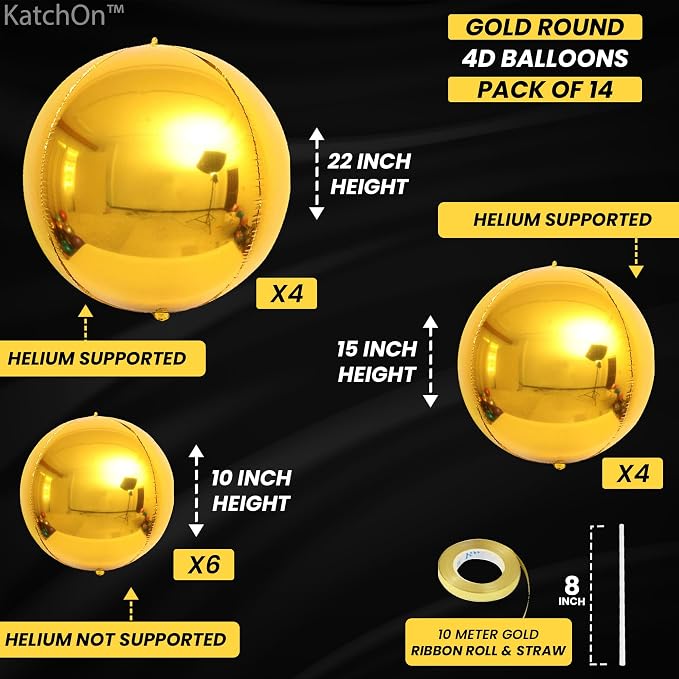 KatchOn Gold Balloons - Image 3