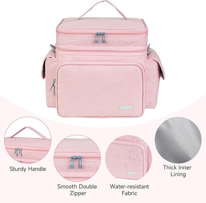 LEFOR·Z Small Sewing Supplies Organizer Bag, Sewing Box | Double-Layer Sewing - Image 6