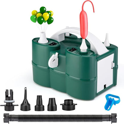 Voircoloria Balloon Pump Electric, 3-in-1 Portable Automatic Dual Nozzle by Voircoloria