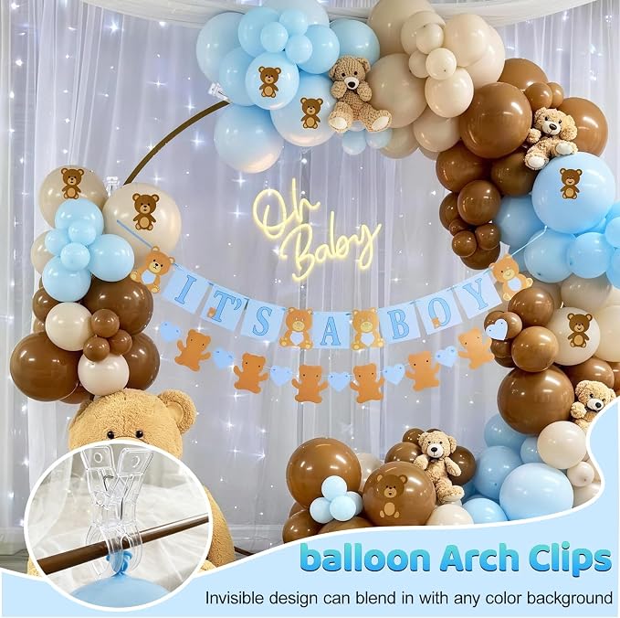 10 Pack Clear Spring Clamps, 3.5 Inch Plastic Balloon Arch Clips | Invisible - Image 4