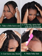 KLAIYI Ombre Brown V Part Wig Body Wave Human Hair Upgrade U Part Wig with Dark Roots Glueless Chestnut Brown Clip in Half Wig No Glue No Leave Out Beginner Wigs for Women Wear and Go Wig 150% 18Inch