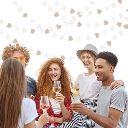 Champagne-Gold Milky-White Birthday Party-Decorations Heart-Garland - 52ft - Image 6