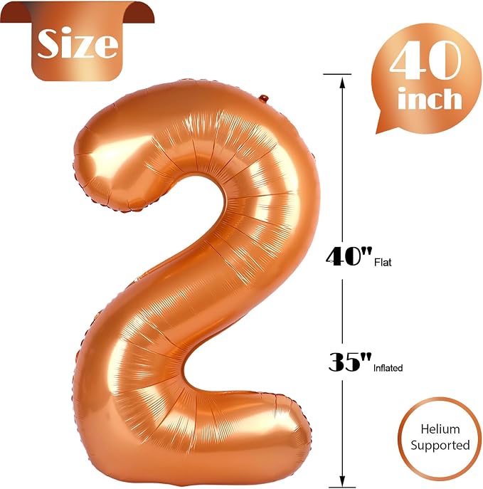 Orange 2 Balloon - Image 5