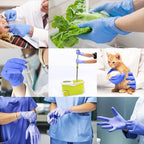 Nitrile Food Safe Disposable Exam Gloves Latex Free Powder Free Non-Sterile Cooking Cleaning 3 Mil