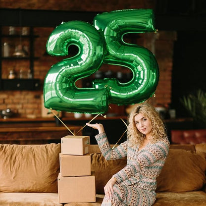 Emerald Green Number Balloons, 40 Inch Dark Green Number 4 Balloon - Image 4