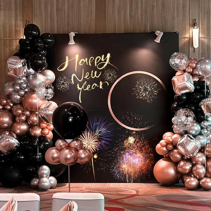 Black Gold and Silver Balloon Garland Arch Kit - Image 6