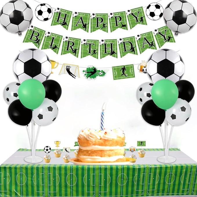 4 Sets Soccer Party Balloons Stand Kit, Soccer Party Balloon Centerpiece - Image 4